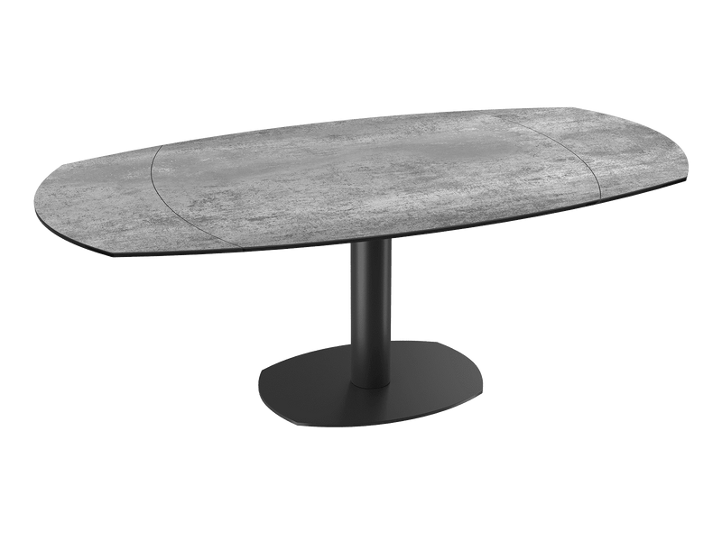 Table de repas céramique Archi - Acier laqué noir - I.D DECO MARSEILLE