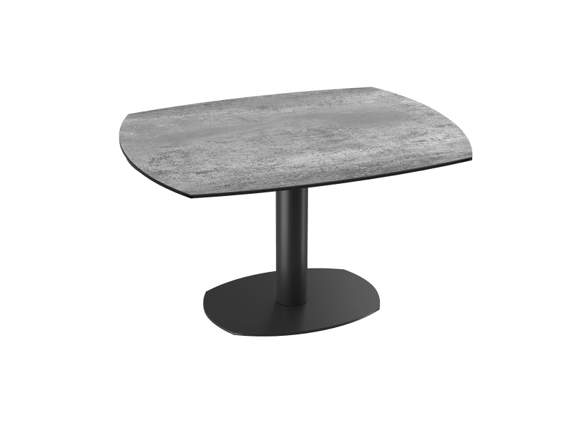 Table de repas céramique Archi - Acier laqué noir - I.D DECO MARSEILLE