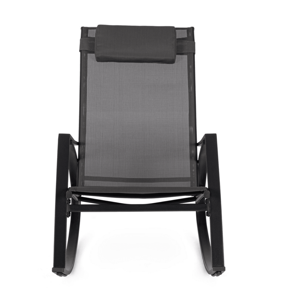 Fauteuil à bascule extérieur SANTORIN Anthracite - I.D DECO MARSEILLE