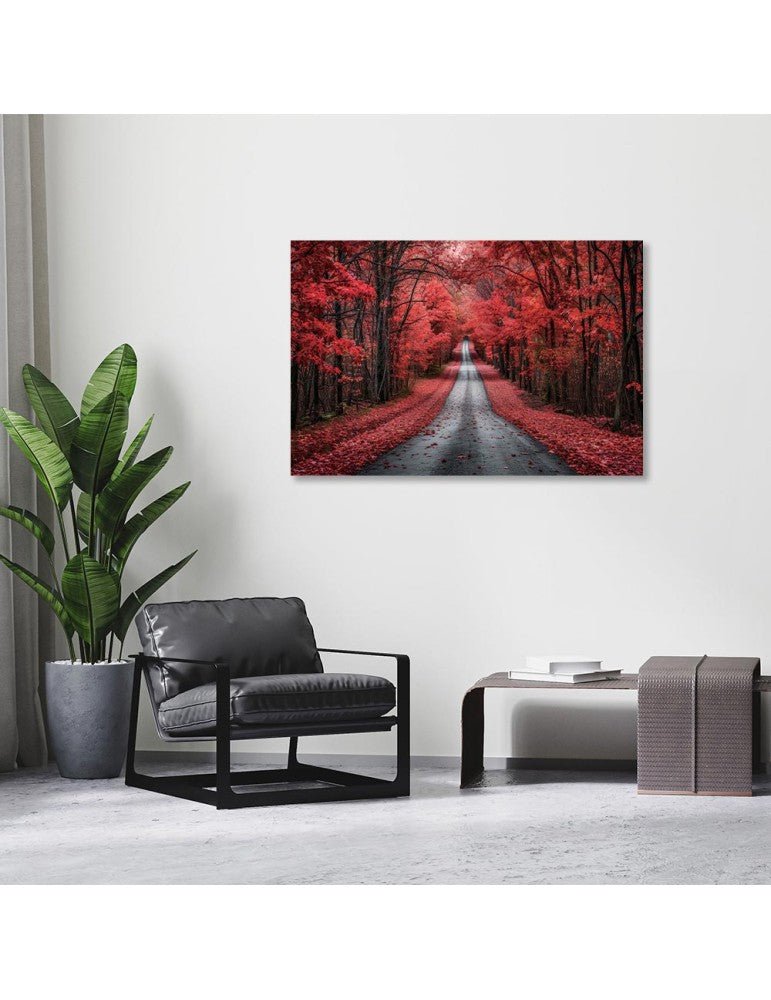 Tableau Verre - Paysage Rouge - I.D DECO MARSEILLE