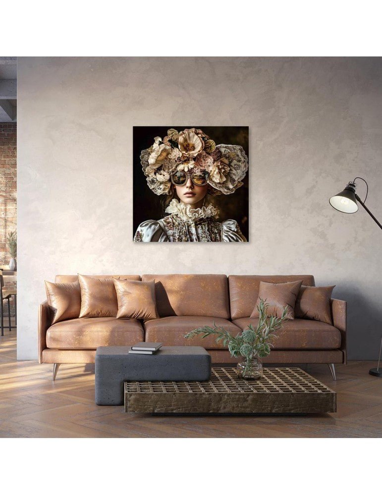 Tableau Verre - La muse aux fleurs - I.D DECO MARSEILLE