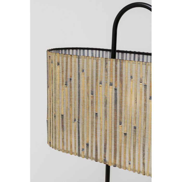 Lampadaire Philadelphia noir et lin 150 cm - I.D DECO MARSEILLE