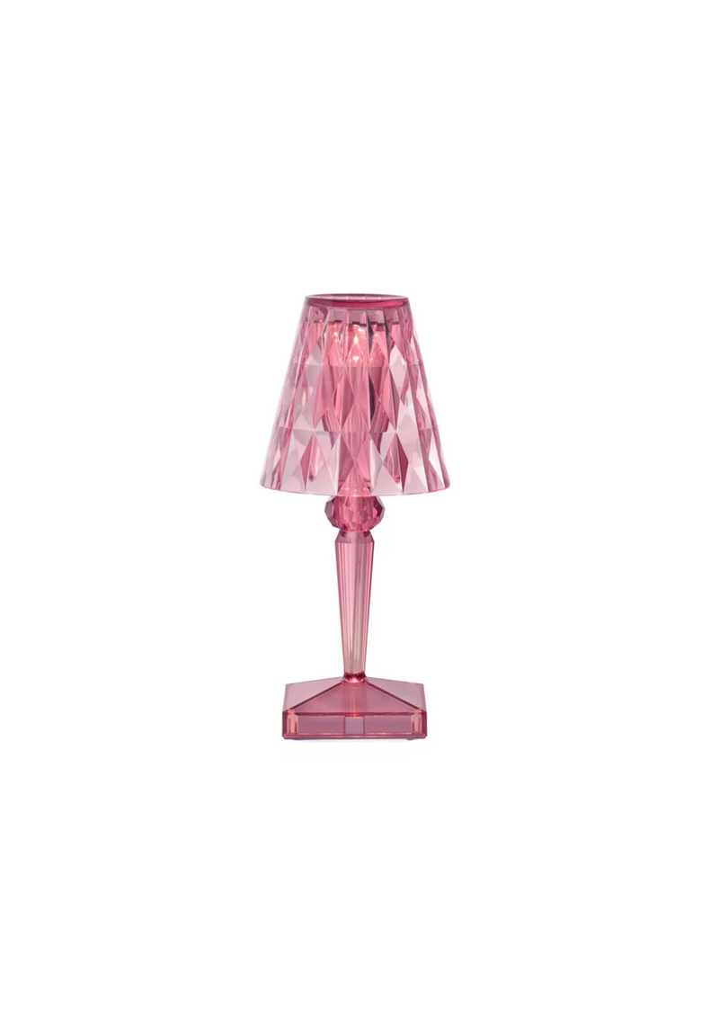 Lampe BATTERY New Colors Rose Pastel sans fil Led - Kartell