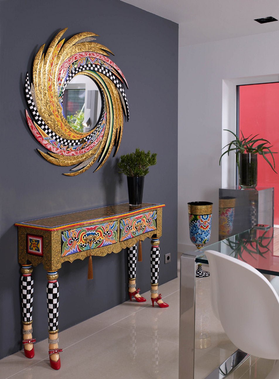 Miroir « Energy » Tom’s Drag – Miroir design artistique Ø100 cm - I.D DECO MARSEILLE