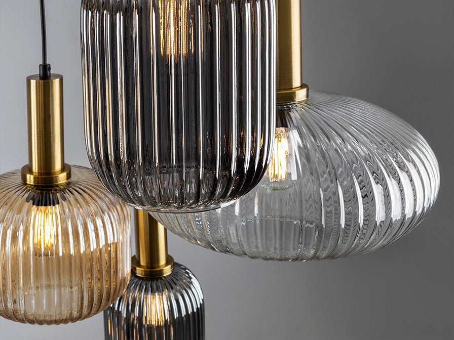 Suspension Manor verre / métal - I.D DECO MARSEILLE