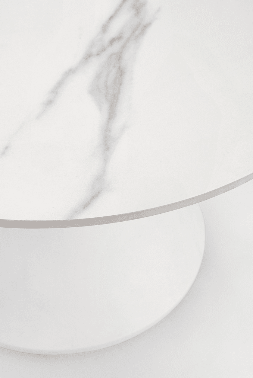 Table basse Elvara marbre blanc Ø70 cm - I.D DECO MARSEILLE