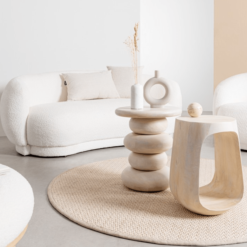 Table basse Nolio bois sculpté D33 - I.D DECO MARSEILLE