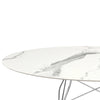 Table Glossy Kartell, plateau marbre blanc, disponible avec 3 coloris de pieds possible, chez I.D DECO Marseille ou en livraison partout en France