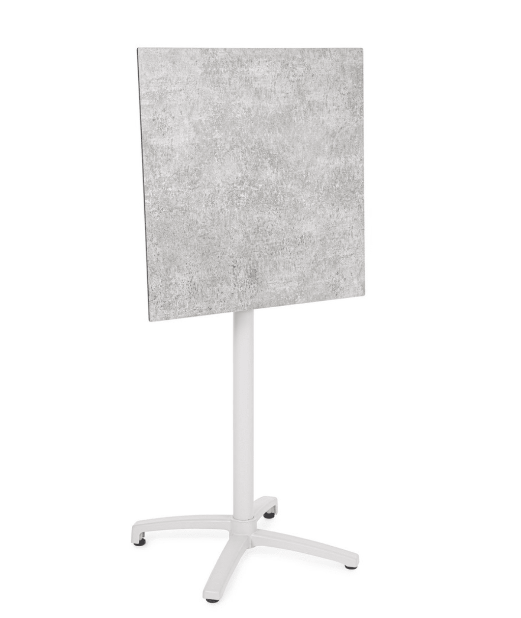 Table haute de terrasse ROMA 70 cm HPL – blanc - I.D DECO MARSEILLE