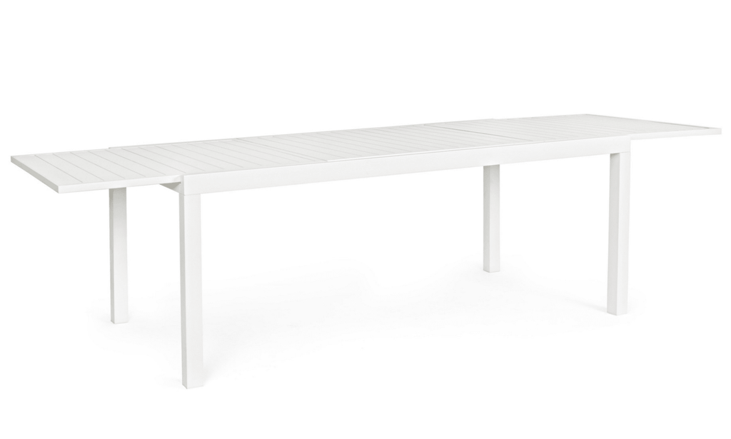Table de jardin extensible MILANO blanche 200/300 cm - I.D DECO MARSEILLE