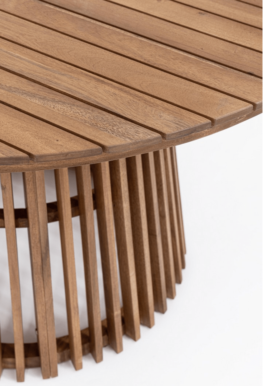 Table de jardin ronde SIENA Acacia Ø120 cm - I.D DECO MARSEILLE