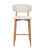 Tabouret Gigi - Beige - Pied naturel (lot de 2) - I.D DECO MARSEILLE