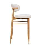 Tabouret Gigi - Beige - Pied naturel (lot de 2) - I.D DECO MARSEILLE