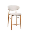 Tabouret Gigi - Beige - Pied naturel (lot de 2) - I.D DECO MARSEILLE