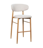 Tabouret Gigi - Beige - Pied naturel (lot de 2) - I.D DECO MARSEILLE