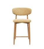 Tabouret Gigi - Moutarde - Pied naturel (lot de 2) - I.D DECO MARSEILLE