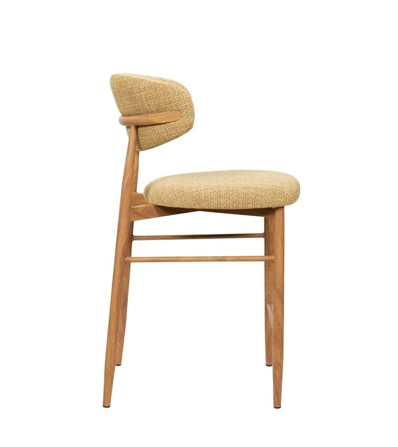 Tabouret Gigi - Moutarde - Pied naturel (lot de 2) - I.D DECO MARSEILLE