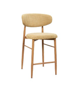 Tabouret Gigi - Moutarde - Pied naturel (lot de 2) - I.D DECO MARSEILLE