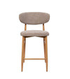 Tabouret Gigi - Taupe - Pied naturel (lot de 2) - I.D DECO MARSEILLE