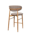 Tabouret Gigi - Taupe - Pied naturel (lot de 2) - I.D DECO MARSEILLE
