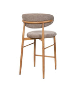 Tabouret Gigi - Taupe - Pied naturel (lot de 2) - I.D DECO MARSEILLE