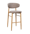 Tabouret Gigi - Taupe - Pied naturel (lot de 2) - I.D DECO MARSEILLE