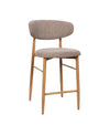 Tabouret Gigi - Taupe - Pied naturel (lot de 2) - I.D DECO MARSEILLE