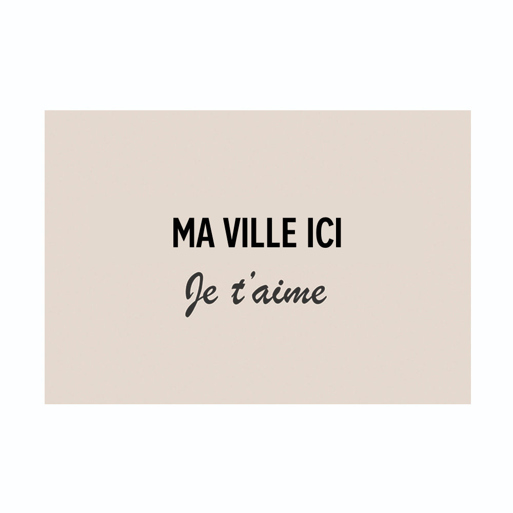 Set de table Personnalisé Avio Beige - Pôdevache - I.D DECO MARSEILLE