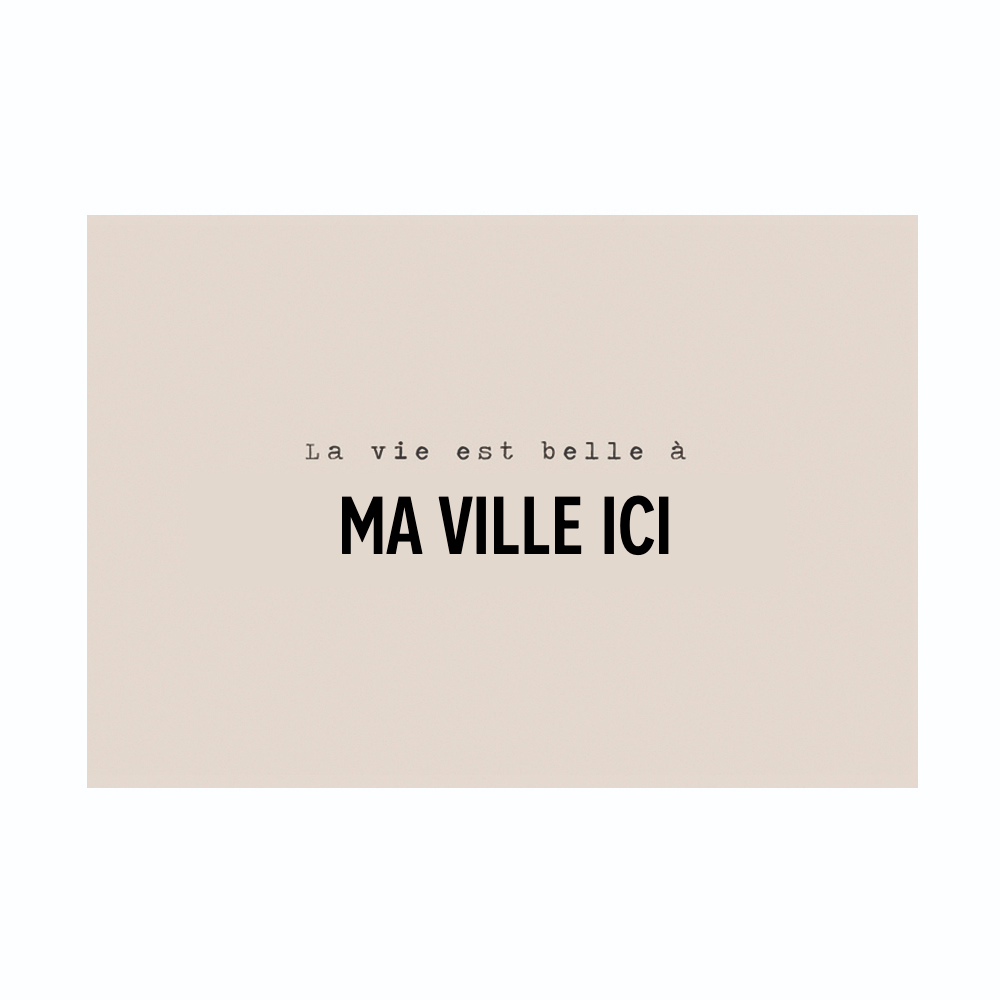 Set de table Personnalisé Blenio Beige - Pôdevache - I.D DECO MARSEILLE
