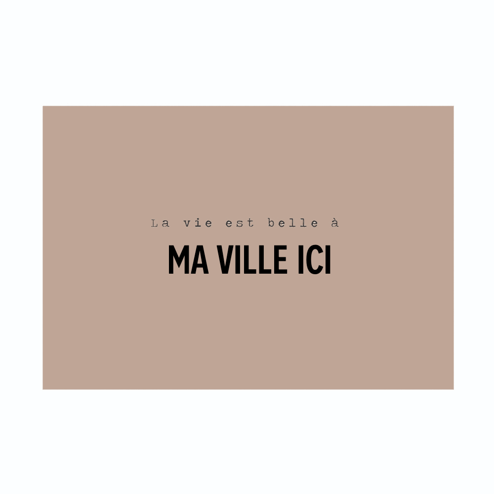 Set de table Personnalisé Blenio Taupe - Pôdevache - I.D DECO MARSEILLE