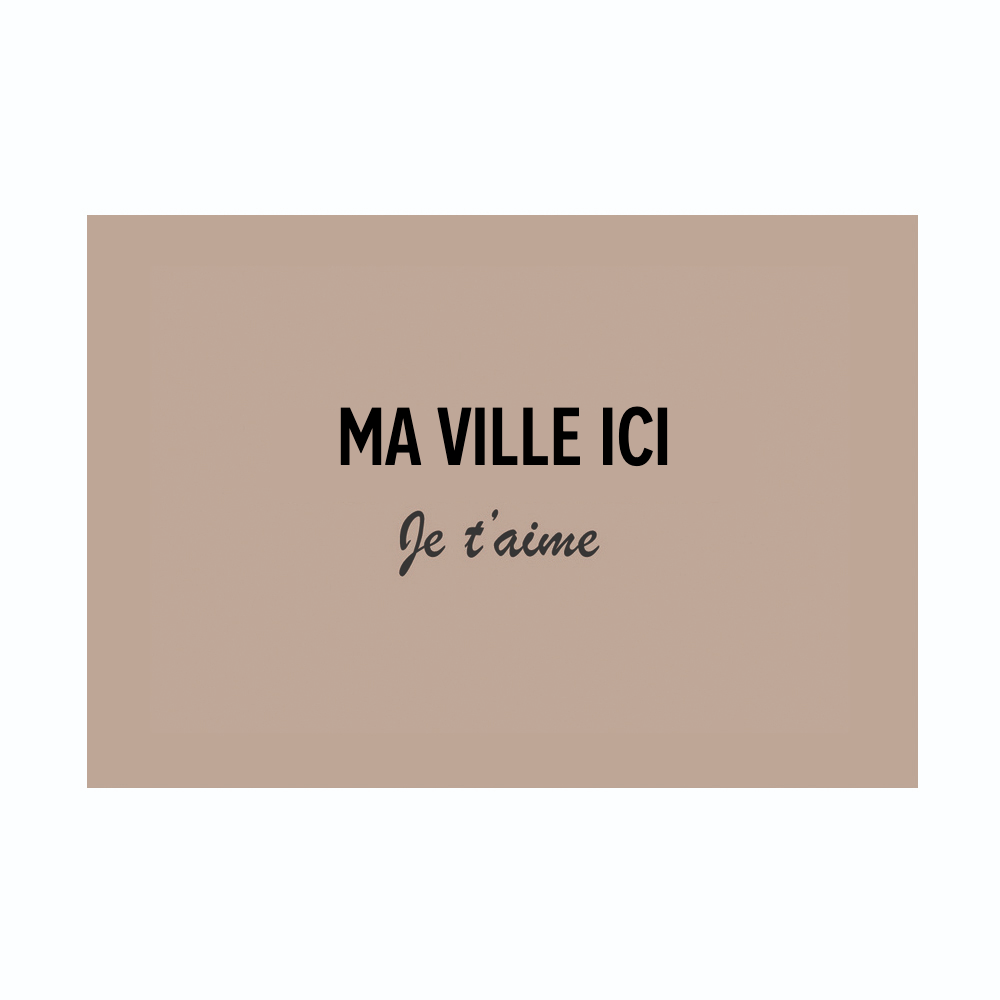 Set de table Personnalisé Avio Taupe - Pôdevache - I.D DECO MARSEILLE