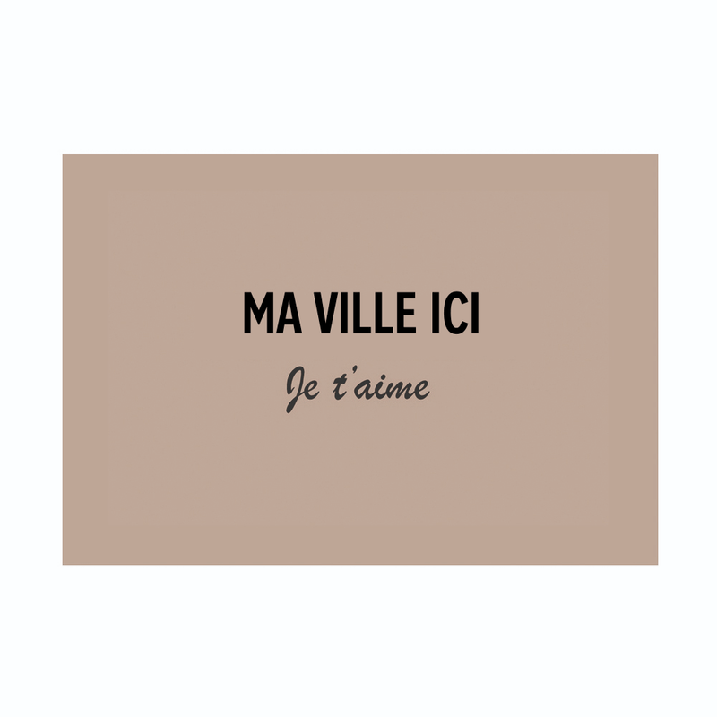 Set de table Personnalisé Avio Taupe - Pôdevache - I.D DECO MARSEILLE
