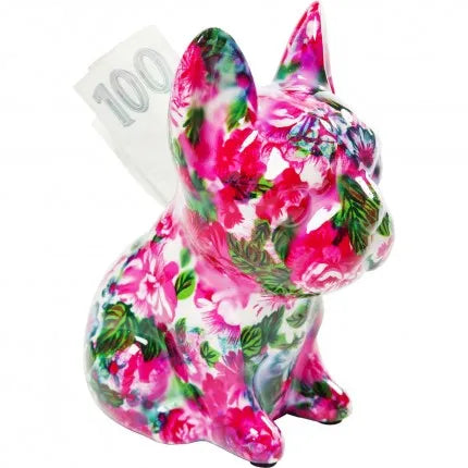 Tirelires Dog Fiore 12cm Rose - Kare Design