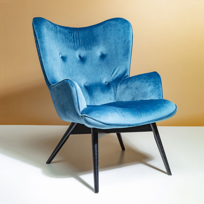 fauteuil tissu velours bleu pétrole disponible chez I.D DECO Marseille en retrait boutique gratuit ou livraison à domicile 