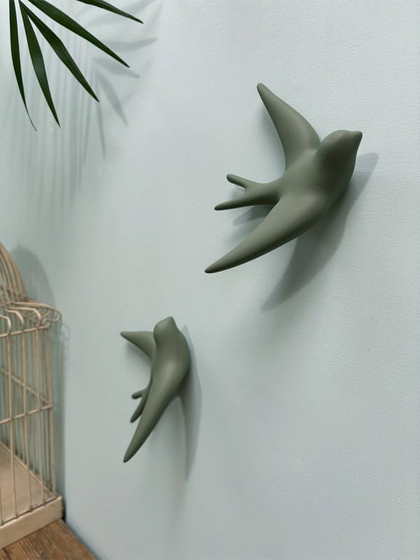 Hirondelle Volage en céramique - Vert Provence - Monochromic - I.D DECO MARSEILLE