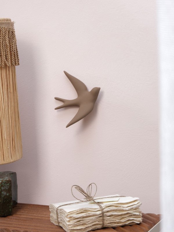 Hirondelle Volage en céramique - Terre Brune - Monochromic - I.D DECO MARSEILLE