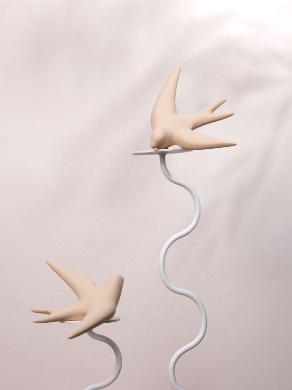 Hirondelle Volage en céramique - Terre Rose - Monochromic - I.D DECO MARSEILLE