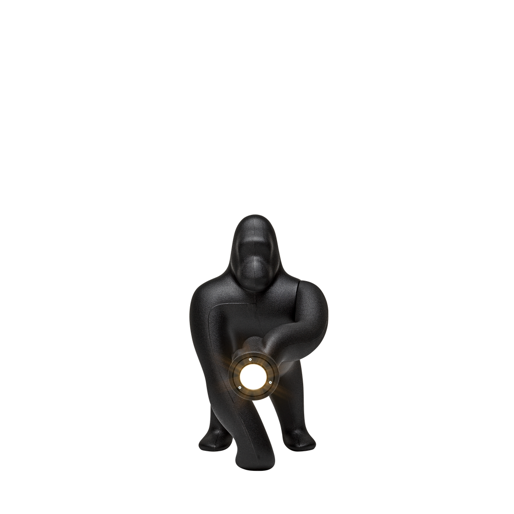 Lampe LED orientable Kong XS Black de Qeeboo, disponible chez I.D DECO Marseille