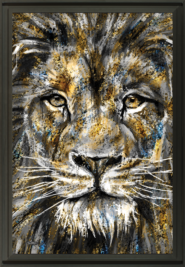 Tableau Lion de Romaric, disponible chez I.D DECO Marseille