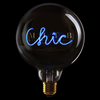 Ampoule LED à message CHIC, collection Message In The Bulb, disponible chez I.D DECO Marseille