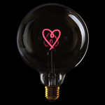 Ampoule à filament Led à message cœur rose, Message In The Bulb by Elements Lighting, disponible chez I.D DECO Marseille, en boutique  ou expédition rapide