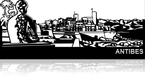 Skyline Antibes, applique murale en métal, disponible en 3 tailles chez I.D DECO Marseille en retrait boutique ou en livraison partout en France