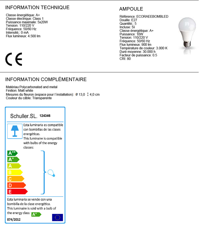 Suspension Quios LED Blanc, disponible chez I.D DECO Marseille en retrait boutique ou en livraison partout en France