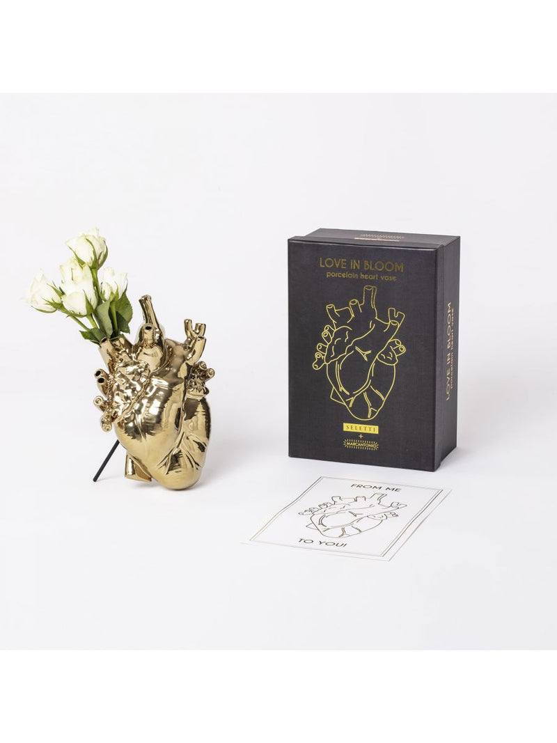 Vase Love In Bloom Gold de Seletti, disponible chez I.D DECO Marseille