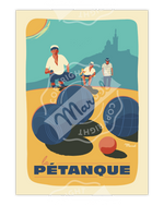 Affiche Marcel travel posters La Pétanque" disponible dans votre magasin de décoration I.D DECO Marseille, livraison dans toute la France