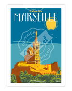 Affiche Marcel Marseille bonne mère disponible chez I.D DECO Marseille
