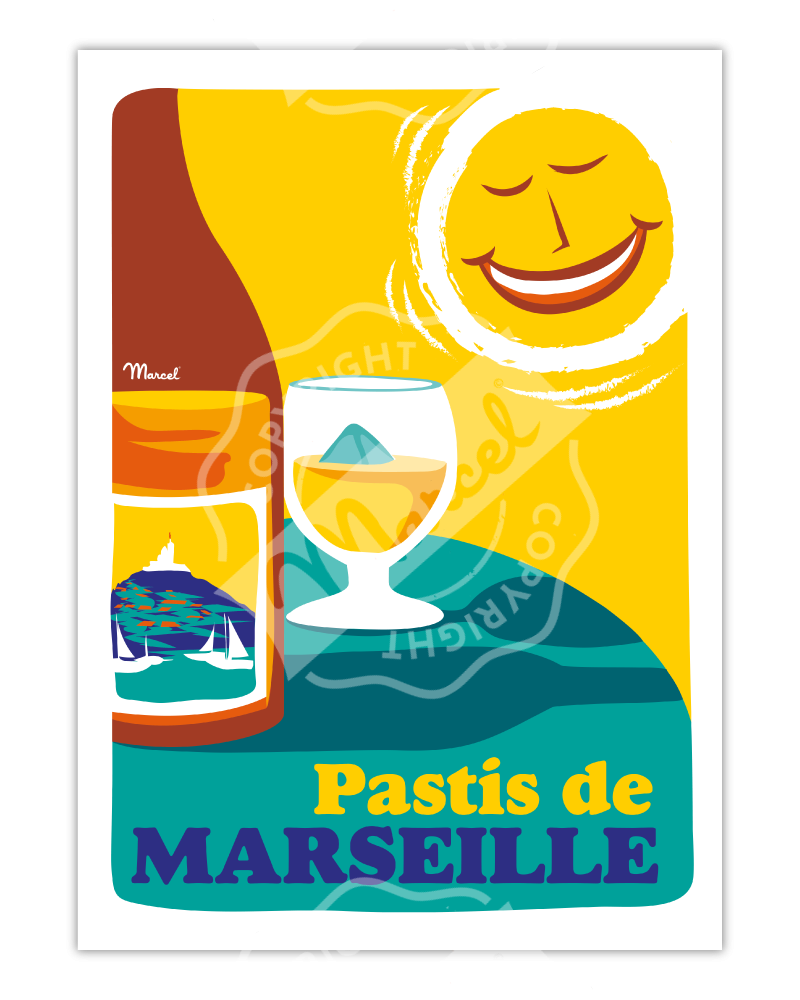 Affiche Marcel "Pastis de Marseille"