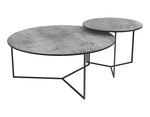 Table basse et bout de canapé en céramique silver gris 