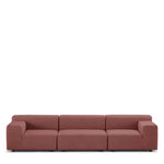Canapé d'extérieur Plastics 3 places de la marque Kartell, coloris bordeaux, disponible chez I.D DECO