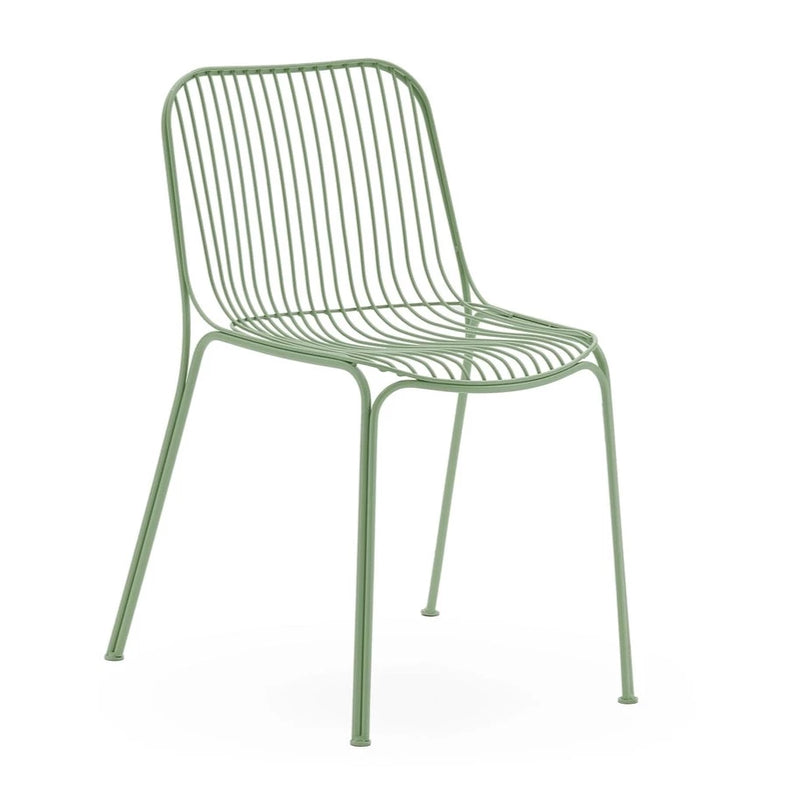 Chaise d'extérieur métal Hiray de Kartell, coloris vert, disponible chez I.D DECO